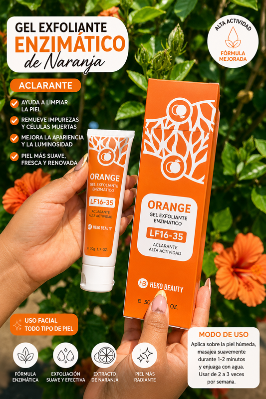 GEL  EXFOLIANTE   ENZIMATICO DE  NARANJA ACLARANTE