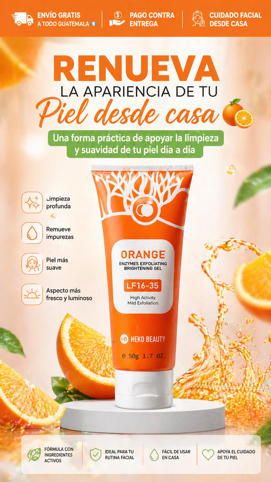 GEL EXFOLIANTE ENZIMATICO DE  NARANJA
